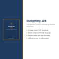 Budgeting 101: A Beginner's Guide to Managing Monthly Expenses (Digital PDF)